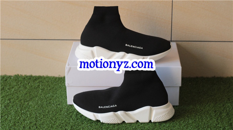 Update Version Balenciaga Speed Trainer Sock Race Runners Black